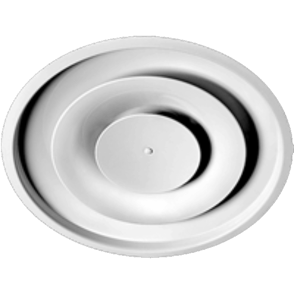 High Ceiling Round Diffuser Spun Aluminum Fully Adjustable