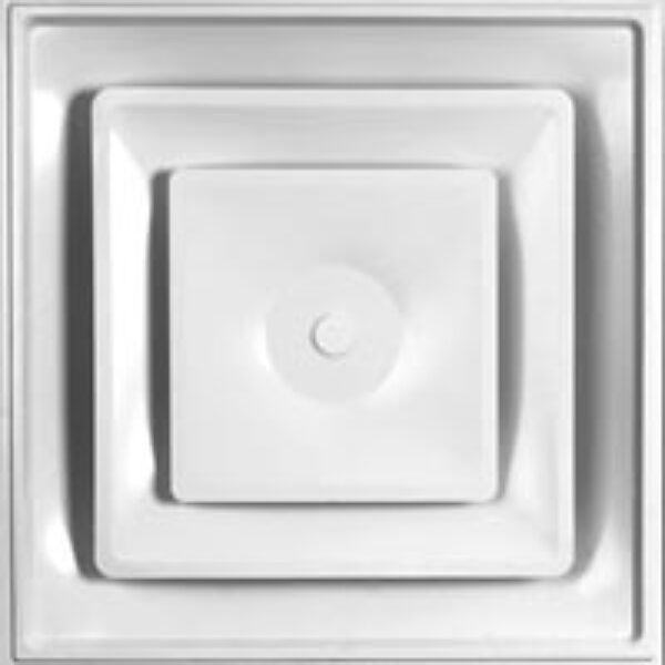 Ceiling Square Diffuser - 3 Cone Fixed air pattern